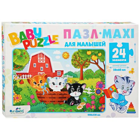Пазл Baby Games для малышей Три котенка (24 детали) 05777