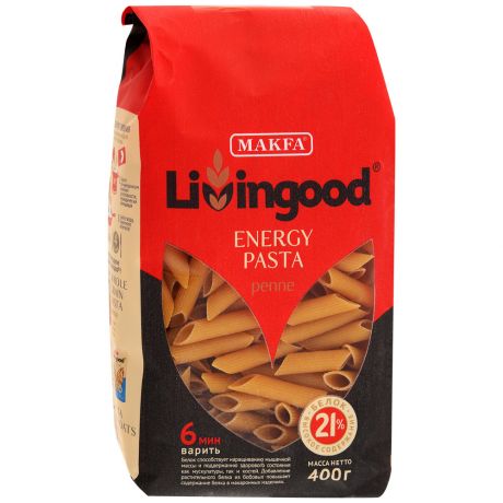 Макаронные изделия Livingood LG Energy Pasta Penne 400 г