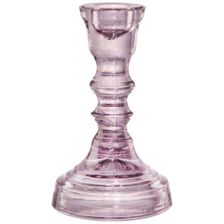 Подсвечник Интерьерное стекло для столовых свечей средний цветной микс скандик марски-3 кристофф-2 фиолетовый 14 см