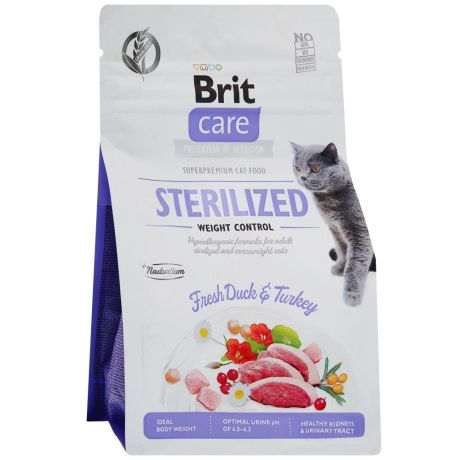 Корм сухой Brit Care Cat GF Sterilized Weight Control Контроль веса для стерилизованных кошек 400 г