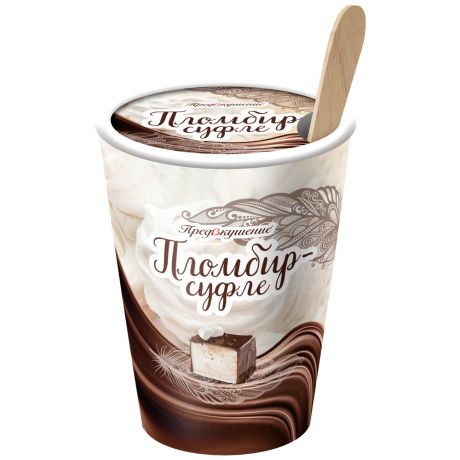 Мороженое Предвкушение пломбир ванильный декорированный шоколадным топингом 70 г
