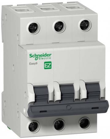 Выключатель автоматический Schneider Electric EASY9 ВА 3П 25А C 4.5кА 3DIN 3полюса 82х54мм