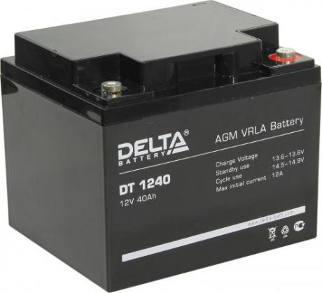 Delta DT 1240 (40 А\ч, 12В) свинцово- кислотный аккумулятор