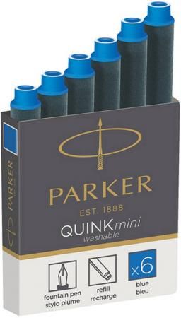 Картридж Parker Quink Ink Z17 MINI для перьевых ручек чернила синие 6шт 1950409