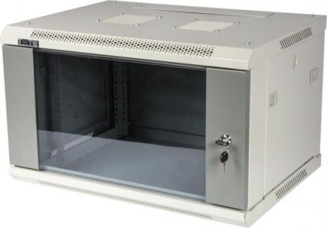 Шкаф настенный 9U Lanmaster TWT-CBWPG-9U-6X6-GY 600x600mm серый 60кг