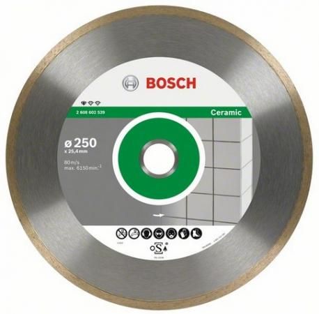 Диск алм. BOSCH Standard for Ceramic 250x25.4/30 корона (сплошной) (2.608.602.539) 250 Х 25.4/30 ко