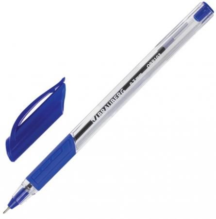Ручка шариковая масляная BRAUBERG "Extra Glide Grip", трехгранная, узел 0,7 мм, линия 0,35 мм, синяя, OBP103