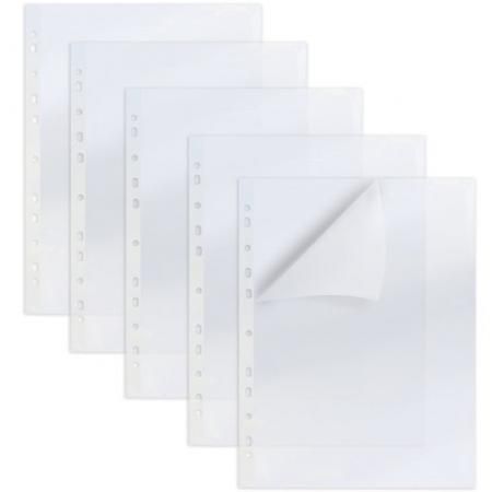 Папки-уголки с перфорацией прозрачные, до 40 листов, плотные 0,18 мм, комплект 10 шт., 226827