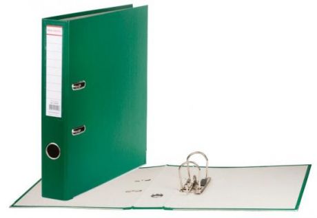 Папка-регистратор с покрытием из полипропилена, 50 мм, прочная, с уголком, BRAUBERG, зеленая, 226591