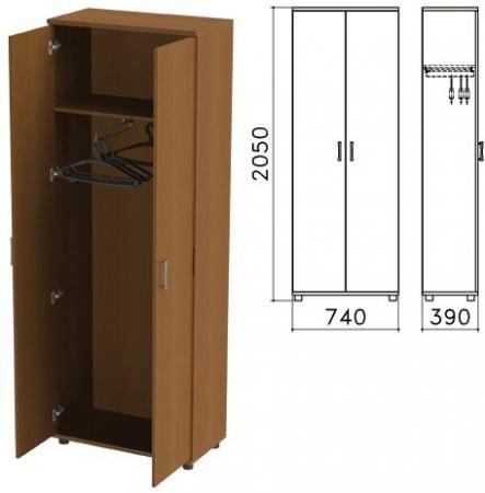 Шкаф для одежды "Монолит", 740х390х2050 мм, цвет орех гварнери, ШМ49.3