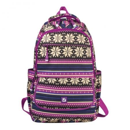 Рюкзак ручка для переноски BRAUBERG "Фиолетовые узоры" 27 л фиолетовый