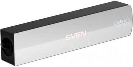 USB-концентратор SVEN HB-891, black (USB 2.0, 4 порта, кабель 0,05м, блистер)