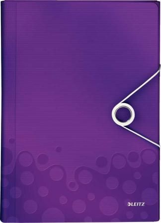 Папка на резинке Esselte Leitz WOW 45890062 A4 полипропилен фиолетовый вмест.:200лист.