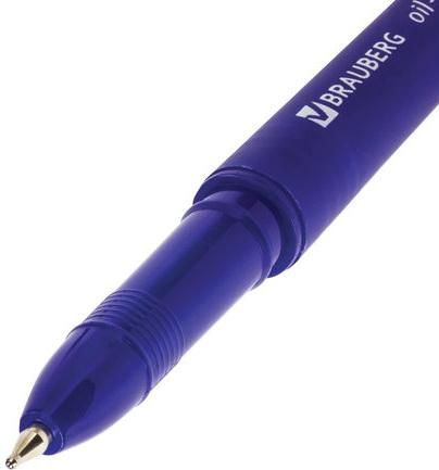 Ручка шариковая масляная BRAUBERG "i-Stick", СИНЯЯ, корпус синий, узел 0,7 мм, линия письма 0,35 мм, OBP219