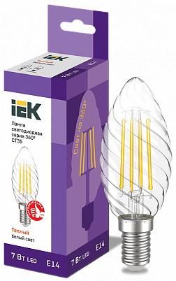 Iek LLF-CT35-7-230-30-E14-CL Лампа LED CT35 свеча вит. 7Вт 230В 3000К E14 серия 360°