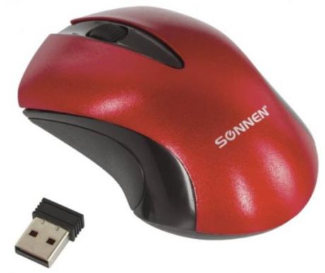 Мышь беспроводная Sonnen M-661R красный USB