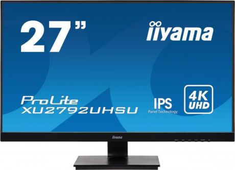 Монитор 27" iiYama XU2792UHSU-B1 черный IPS 3840x2160 300 cd/m^2 4 ms DVI HDMI DisplayPort USB Аудио