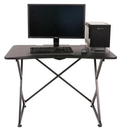 Игровой стол Skyland SKILL STG 1160 чёрный (1100 x 600 x 755 мм, металл, ЛДСП, карбон)