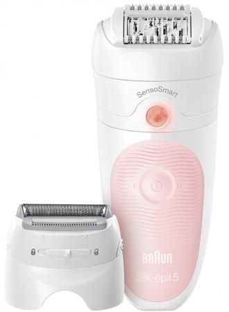 Эпилятор Braun SES 5-885BS WD скор.:2 насад.:3 от аккум. белый/розовый