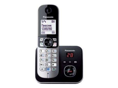 Радиотелефон DECT Panasonic KX-TG6821RUM серый металлик