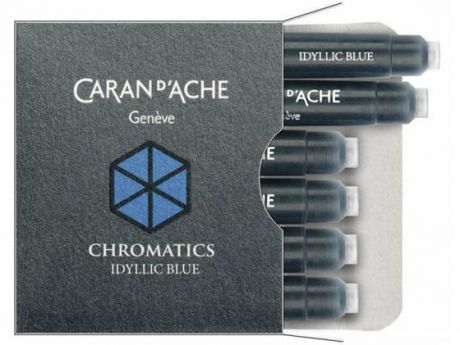 Картридж Caran d`Ache Chromatics Iddyllic Blue для перьевых ручек 6шт 8021.140