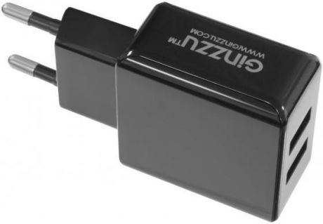 Сетевое зарядное устройство GINZZU GA-3311UB 3.1А 2 х USB черный