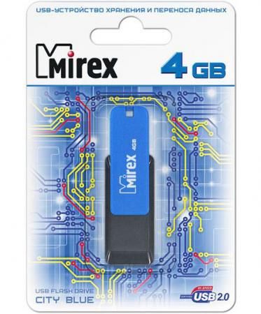 Флеш накопитель 4GB Mirex City, USB 2.0, Синий