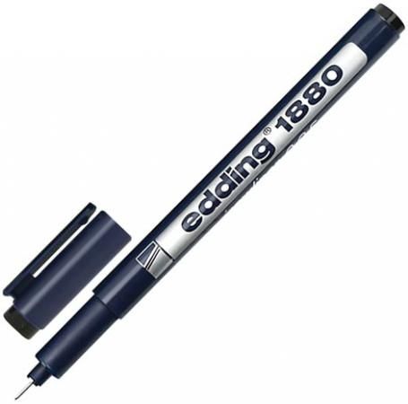 Ручка капиллярная EDDING DRAWLINER 1880, ЧЕРНАЯ, толщина письма 0,05 мм, водная основа, E-1880-0.05/1