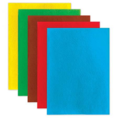 Цветной фетр BRAUBERG Цветной фетр для творчества A4 5 листов