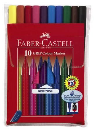 Набор фломастеров Faber-Castell Grip 0.4 мм 10 шт разноцветный 155310