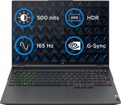 Ноутбук Lenovo Legion 5 Pro 16ITH6H 16" 2560x1600 Intel Core i7-11800H SSD 512 Gb 16Gb WiFi (802.11 b/g/n/ac/ax) Bluetooth 5.1 NVIDIA GeForce RTX 3060 6144 Мб серый Без ОС 82JD000KRK