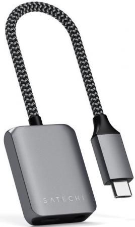 Адаптер Satechi USB-C to Audio PD Charger Adapter. Цвет: серый космос.