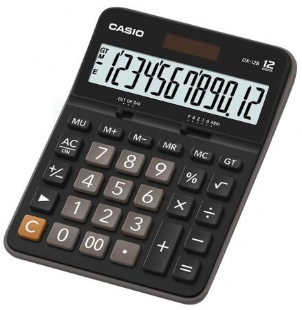 Калькулятор бухгалтерский CASIO DX-12B-W 12-разрядный черный 250383