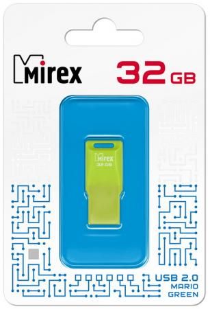 Флеш накопитель 32GB Mirex Mario, USB 2.0, Зеленый