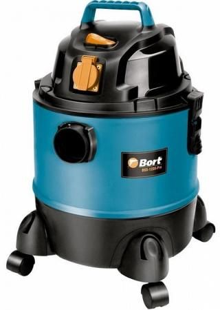 Промышленный пылесос BORT BSS-1220-Pro сухая влажная уборка чёрный синий 98291797