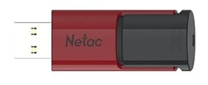 Флеш Диск Netac U182 Red 32Gb <NT03U182N-032G-30RE>, USB3.0, сдвижной корпус, пластиковая чёрно-красная