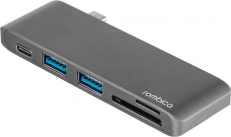 Адаптер USB 3.0 Rombica TC-00240 2 х USB 3.0 USB Type-C microSDXC SDXC серый