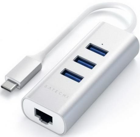 Концентратор USB Type-C Satechi ST-TC2N1USB31AS 1 Ethernet 3 х USB 3.0 USB Type-C серебристый