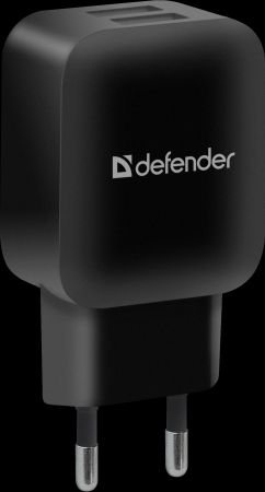 Defender Сетевой адаптер 2xUSB, 5V/2.1А, черный, пакет (EPA-13) (83840)