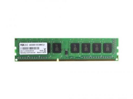 Оперативная память 4Gb (1x4Gb) PC3-10600 1333MHz DDR3 DIMM CL9 Foxline FL1333D3U9S-4G