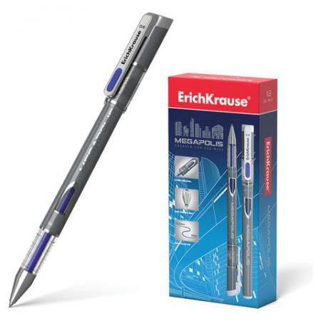 Ручка гелевая гелевая Erich Krause Megapolis Gel синий 0.4 мм