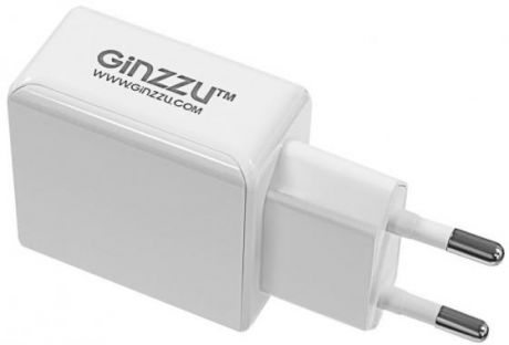 Сетевое зарядное устройство GINZZU GA-3311UW 3.1А USB белый