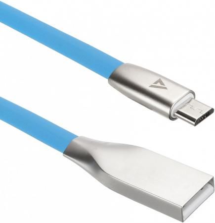 Кабель microUSB 1.2м ACD ACD-U922-M1L плоский синий