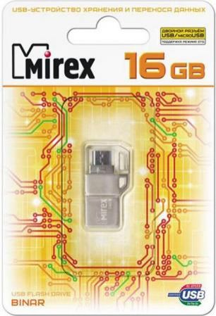 Флешка 16Gb Mirex Binar microUSB USB 2.0 серебристый 13600-ITRBIN16