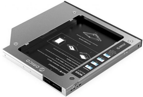 Салазки для HDD 2,5 в отсек привода ноутбука Orico M95SS (серебристый),