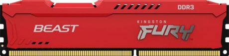 Оперативная память для компьютера 4Gb (1x4Gb) PC4-14900 1866MHz DDR3 DIMM CL10 Kingston FURY Beast Red KF318C10BR/4
