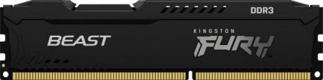 Оперативная память для компьютера 4Gb (1x4Gb) PC4-14900 1866MHz DDR3 DIMM CL10 Kingston FURY Beast Black KF318C10BB/4