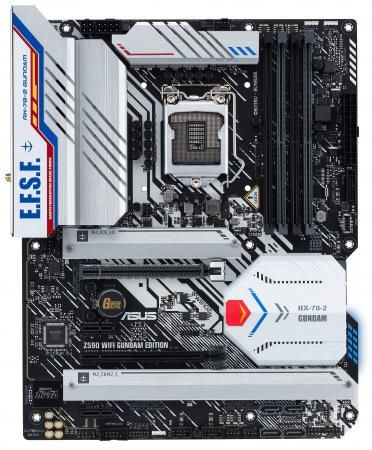 Материнская плата ASUS Z590 WIFI GUNDAM EDITION Socket 1200 Z590 4xDDR4 2xPCI-E 16x 2xPCI-E 1x 6xSATA III ATX Retail