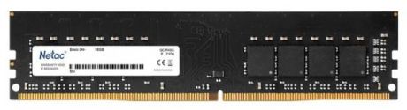 Оперативная память для компьютера 16Gb (1x16Gb) PC4-21300 2666MHz DDR4 DIMM CL19 Netac NTBSD4P26SP-16