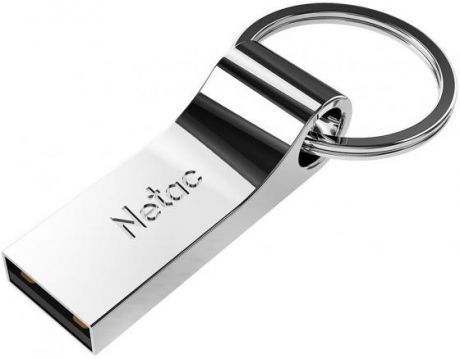 Флеш Диск Netac U275 8Gb <NT03U275N-008G-20SL>, USB2.0, с кольцом, металлическая